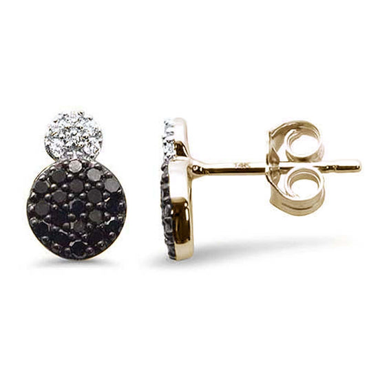 Muse Jewelry .36ct G SI 14K Yellow Gold Black & White Diamond Earrings