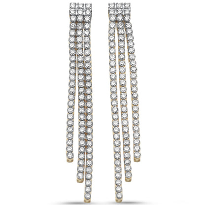 Muse Jewelry 2.50ct G SI 14K Yellow Gold Diamond 3 Layers Drop Earrings