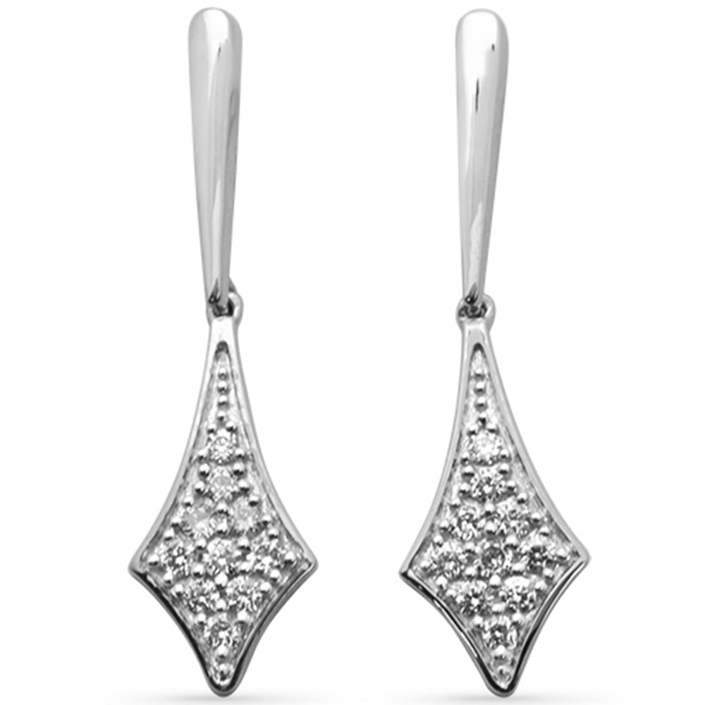 Muse Jewelry .24ct G SI 14K White Gold Diamond Drop Earrings