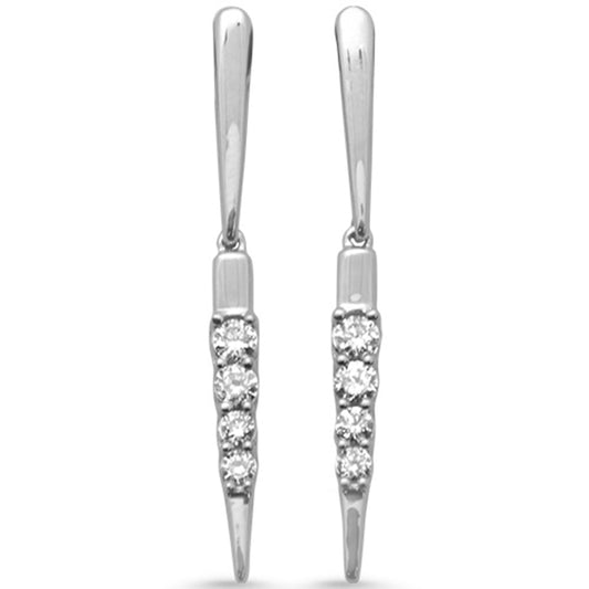 Muse Jewelry .25ct G SI 14K White Gold Diamond Drop Earrings