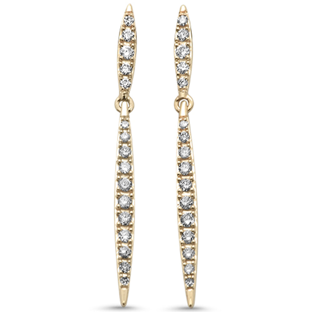 Muse Jewelry .49ct G SI 14K Yellow Gold Diamond Drop Earrings