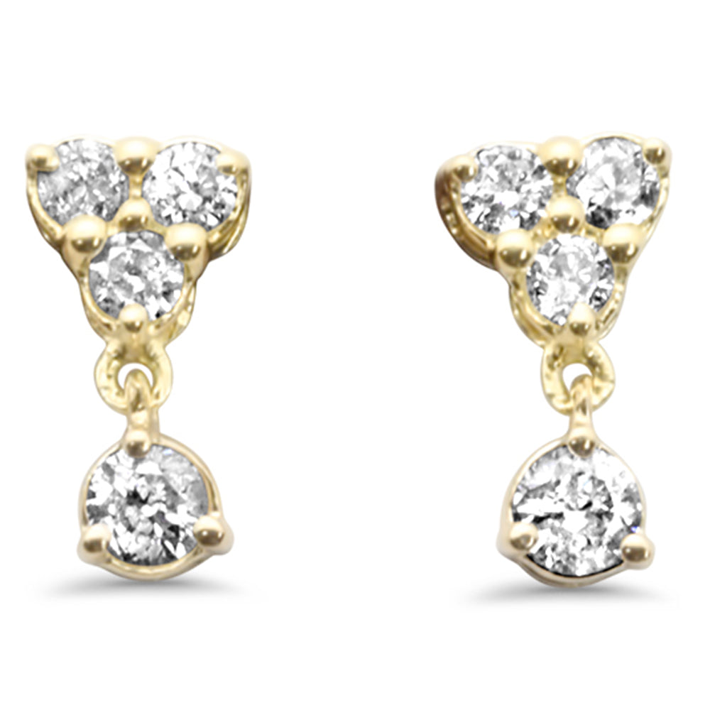 Muse Jewelry .15ct G SI 14K Yellow Gold Diamond Petite Dangling Earrings