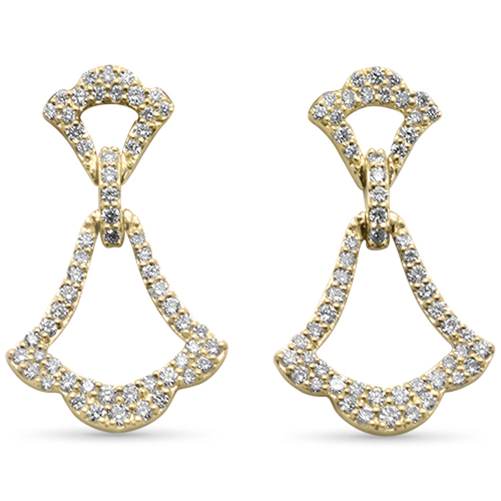 Muse Jewelry .53ct G SI 14K Yellow Gold Diamond Dangling Earrings