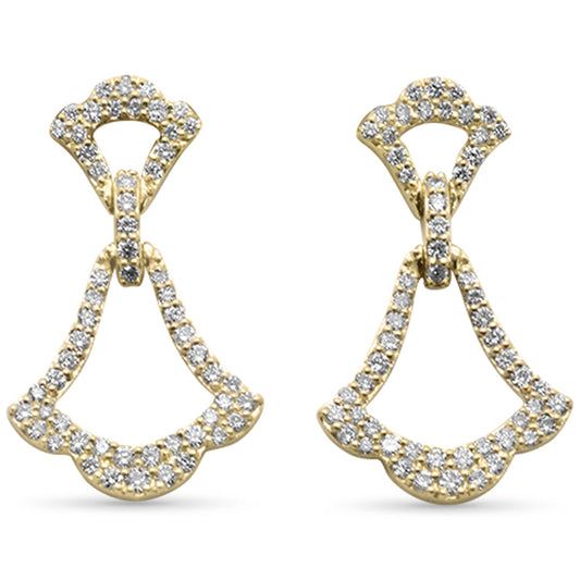 Muse Jewelry .53ct G SI 14K Yellow Gold Diamond Dangling Earrings