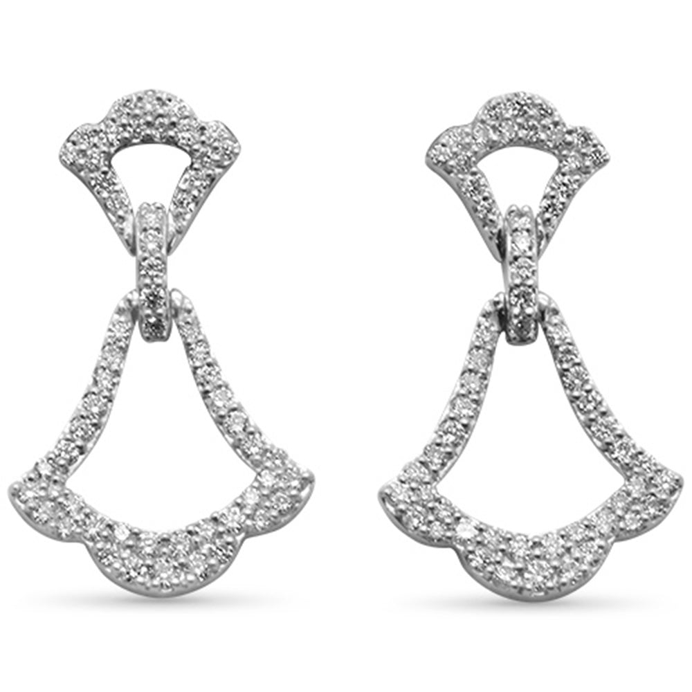 Muse Jewelry .50ct G SI 14K White Gold Diamond Dangling Earrings