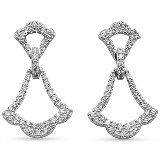 Muse Jewelry .50ct G SI 14K White Gold Diamond Dangling Earrings