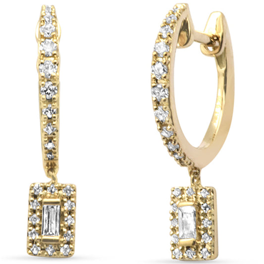 Muse Jewelry .29ct G SI 14K Yellow Gold Diamond Dangling Earrings