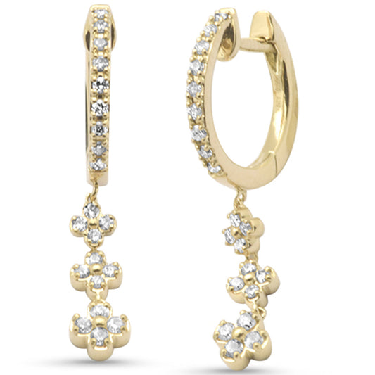 Muse Jewelry .33ct G SI 14K Yellow Gold Diamond Dangling Earrings