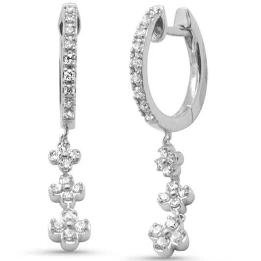 Muse Jewelry .33ct G SI 14K White Gold Diamond Dangling Earrings
