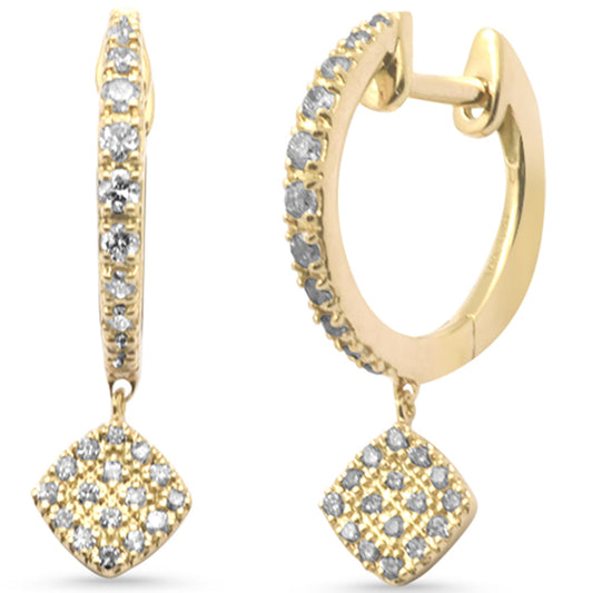 Muse Jewelry .26ct G SI 14K Yellow Gold Diamond Dangling Earrings