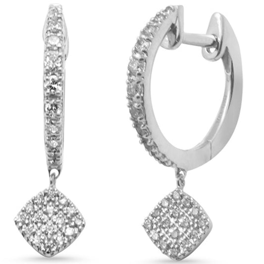 Muse Jewelry .26ct G SI 14K White Gold Diamond Dangling Earrings