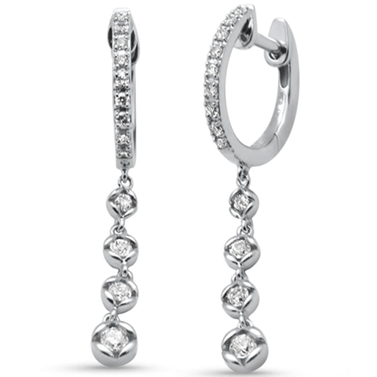 Muse Jewelry .36ct G SI 14K White Gold Diamond Dangling Earrings
