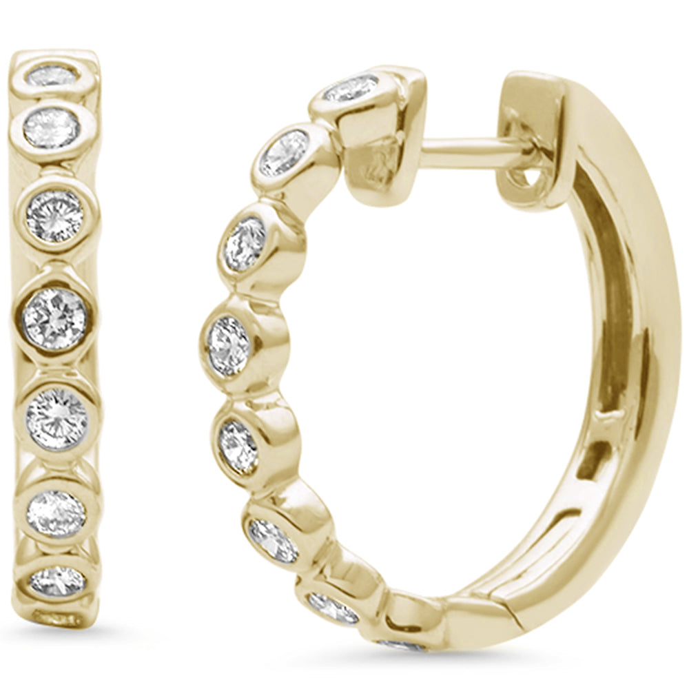 Muse Jewelry .49ct G SI 14K Yellow Gold Diamond Hoop Earrings