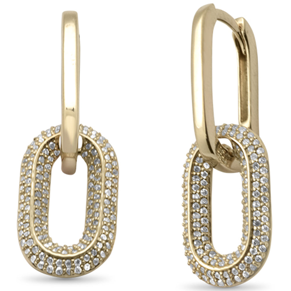 Muse Jewelry .46ct G SI 14K Yellow Gold Diamond Paper Clip Earrings