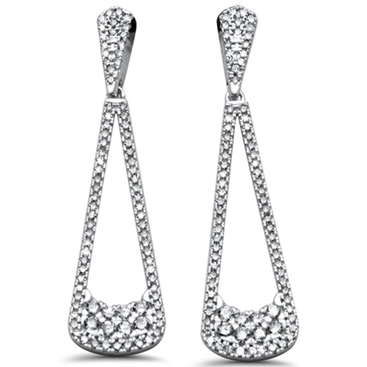 Muse Jewelry .70ct G SI 14K White Gold Diamond Drop Earrings