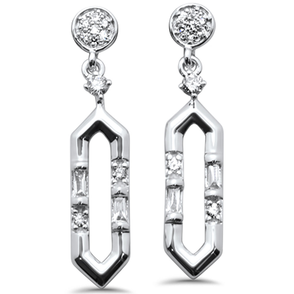 Muse Jewelry .13ct G SI 14K White Gold Diamond Drop Earrings