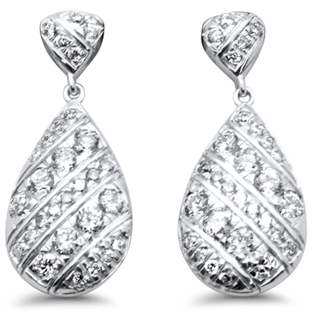 Muse Jewelry .62ct G SI 14K White Gold Diamond Drop Earrings