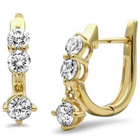 Muse Jewelry 1.00ct G SI 14K Yellow Gold Diamond Lever Back Earrings Lever Backings