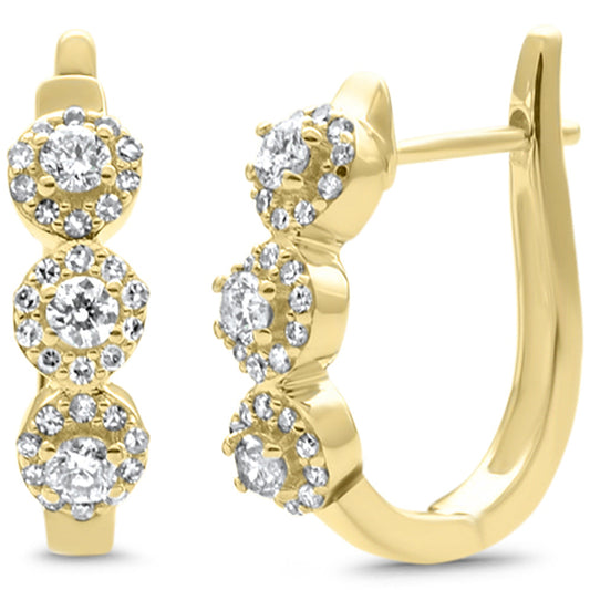 Muse Jewelry .50ct G SI 14K Yellow Gold Diamond Hoop Earrings