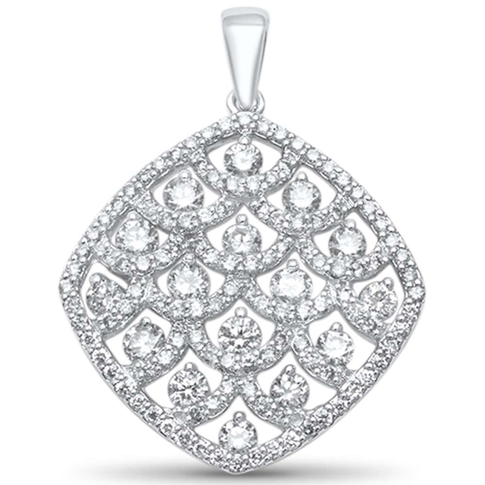 Muse Jewelry 1.24ct G SI 14kt White Gold Diamond Pendant 1"