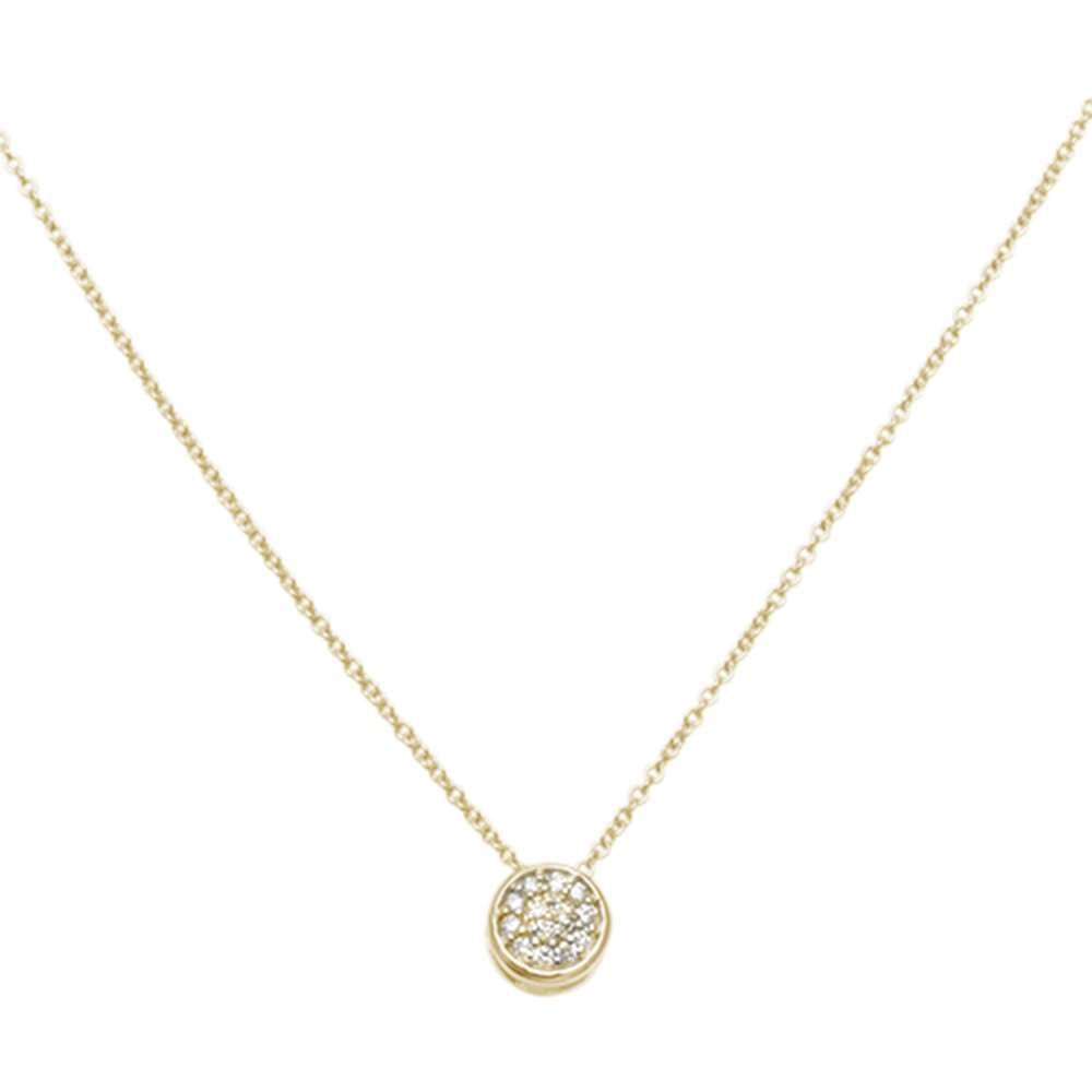 Muse Jewelry .08ct 14kt Yellow Gold Round Diamond Drop Pendant 18" Necklace