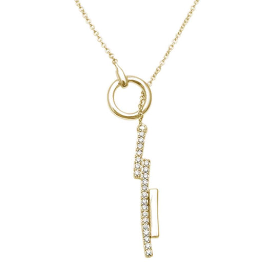 Muse Jewelry .14ct 14kt Yellow Gold Diamond Pendant 18" Necklace