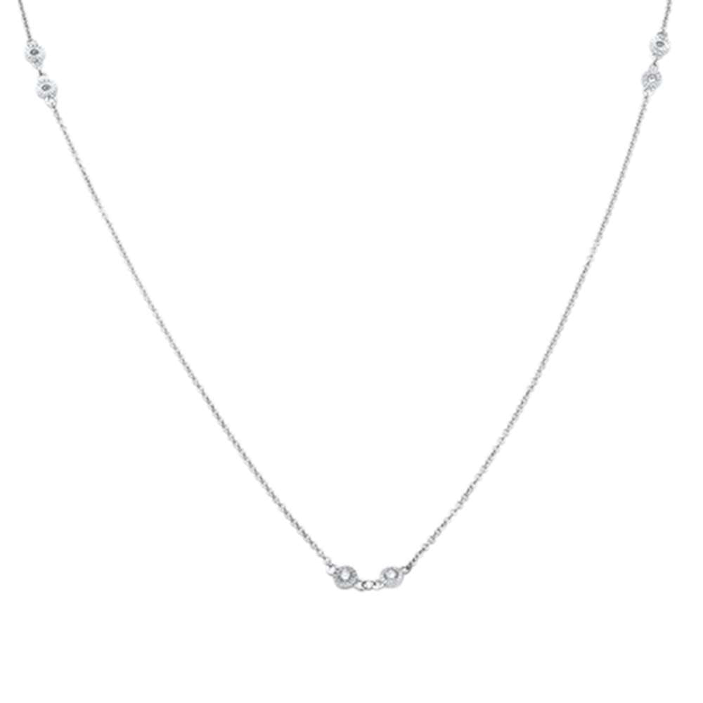 Muse Jewelry .25ct 14kt White Gold Diamond Pendant 18" Necklace