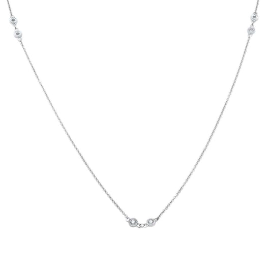 Muse Jewelry .25ct 14kt White Gold Diamond Pendant 18" Necklace