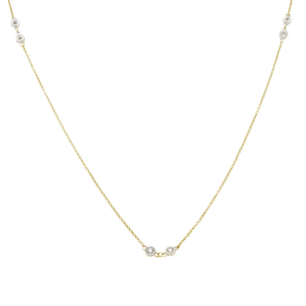 Muse Jewelry .25ct 14kt Yellow Gold Diamond Pendant 18" Necklace