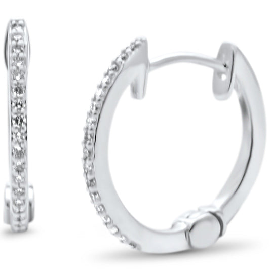 Muse Jewelry .09ct G SI 14K White Gold Diamond Lever Back Style Earrings