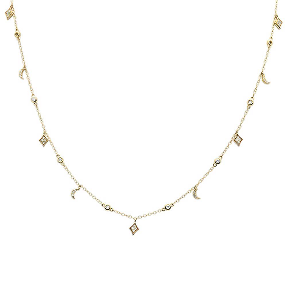 Muse Jewelry .47ct G SI 14k Yellow Gold Diamond Pendant Necklace 16" Long+(1"ext)