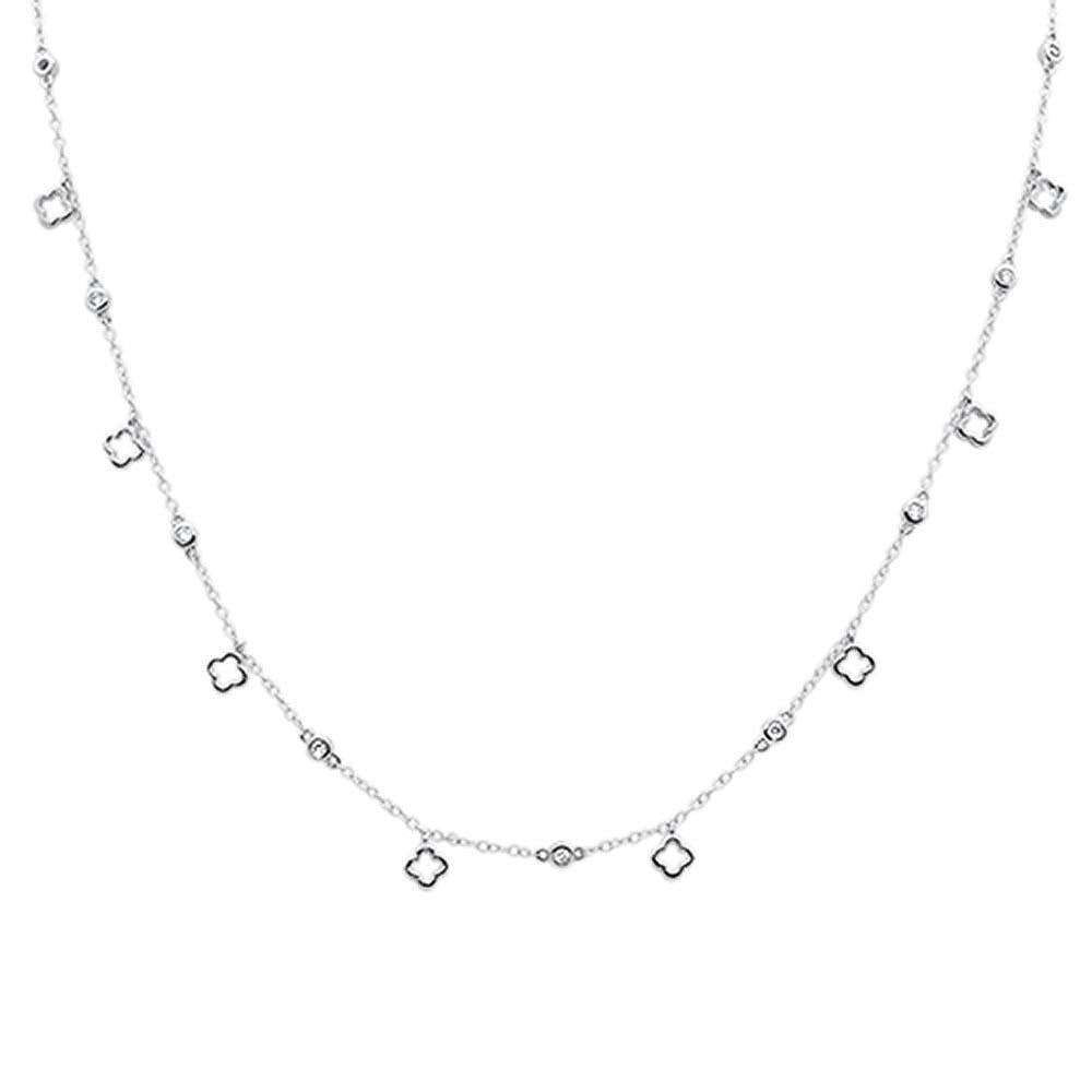 Muse Jewelry .27ct G SI 14k White Gold Diamond Pendant Necklace 16" Long+(1"ext)