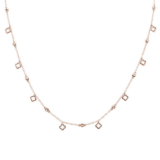 Muse Jewelry .25ct G SI 14k Rose Gold Diamond Pendant Necklace 16" Long+(1"ext)