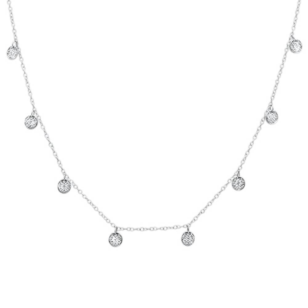 Muse Jewelry .50ct G SI 14k White Gold Diamond Pendant Necklace 17" Long