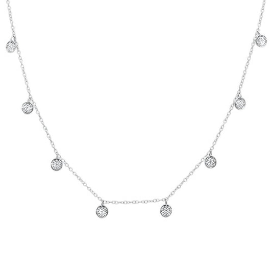 Muse Jewelry .50ct G SI 14k White Gold Diamond Pendant Necklace 17" Long