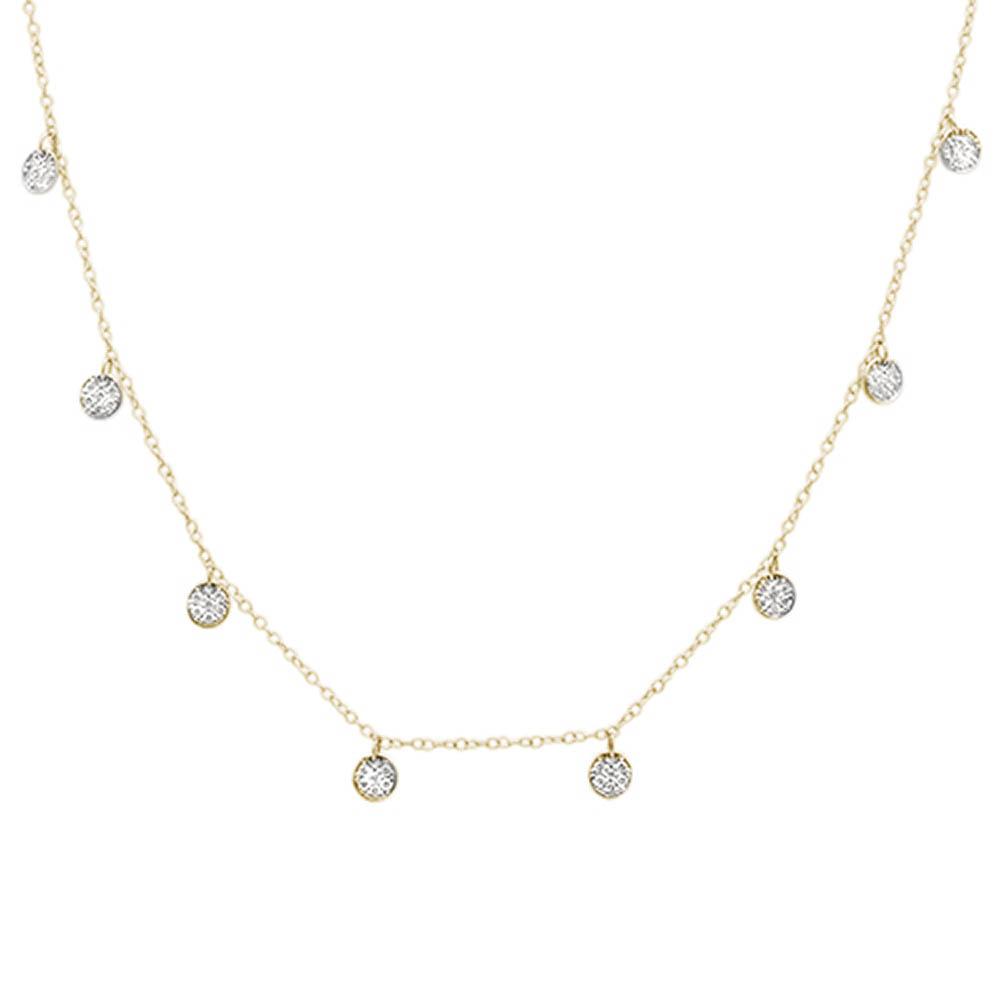 Muse Jewelry .44ct G SI 14k Yellow Gold Diamond Pendant Necklace 17" Long