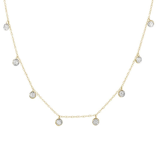 Muse Jewelry .52ct G SI 14k Yellow Gold Diamond Pendant Necklace 18" Long