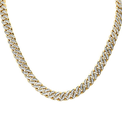 Muse Jewelry 4mm 2.06ct G SI 14k Yellow Gold Diamond Round Cuban Necklace 18"