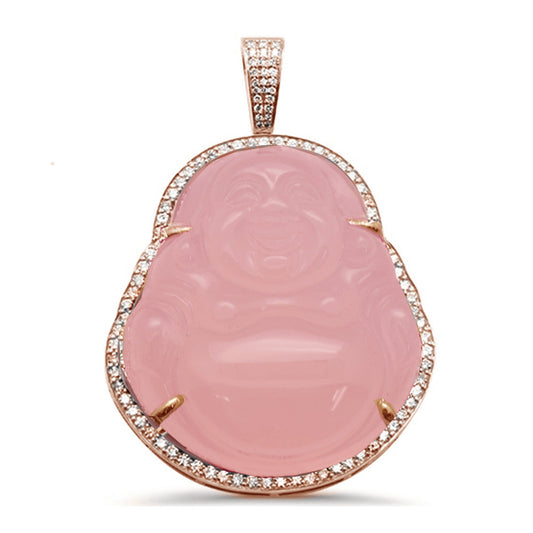 Muse Jewelry .65ct 14k Rose Gold Diamond Buddha Pendant