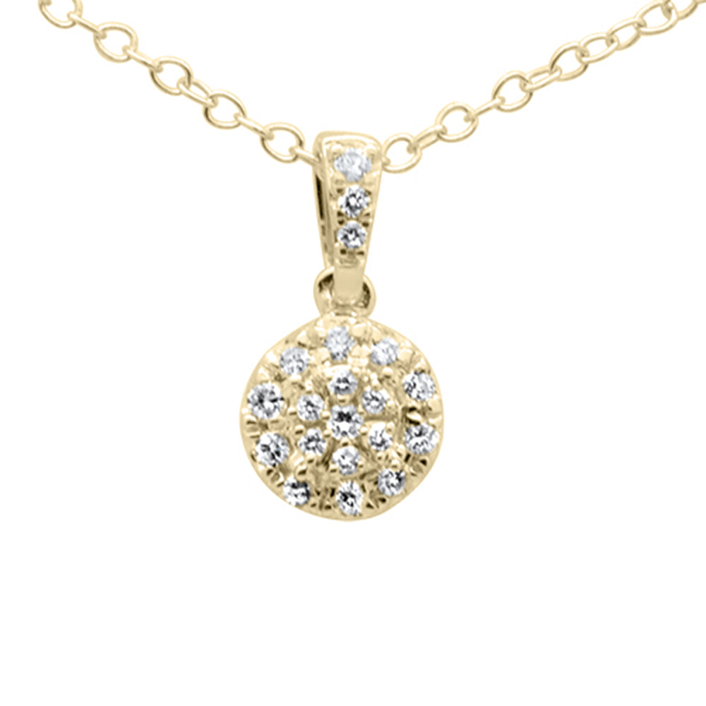 Muse Jewelry .16ct G SI 14K Yellow Gold Diamond Pendant 18" Long Chain