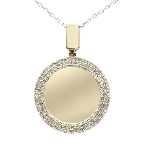 Muse Jewelry .31ct 10K Yellow Gold Diamond Memory Pendant