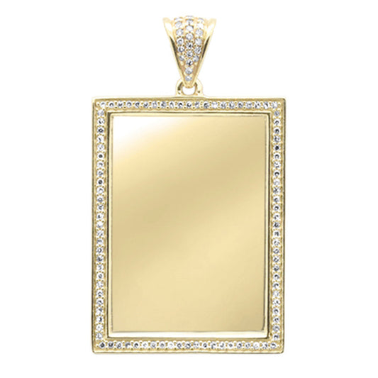 Muse Jewelry .16ct G SI 10K Yellow Gold Diamond Iced Out Memory Picture Charm Pendant