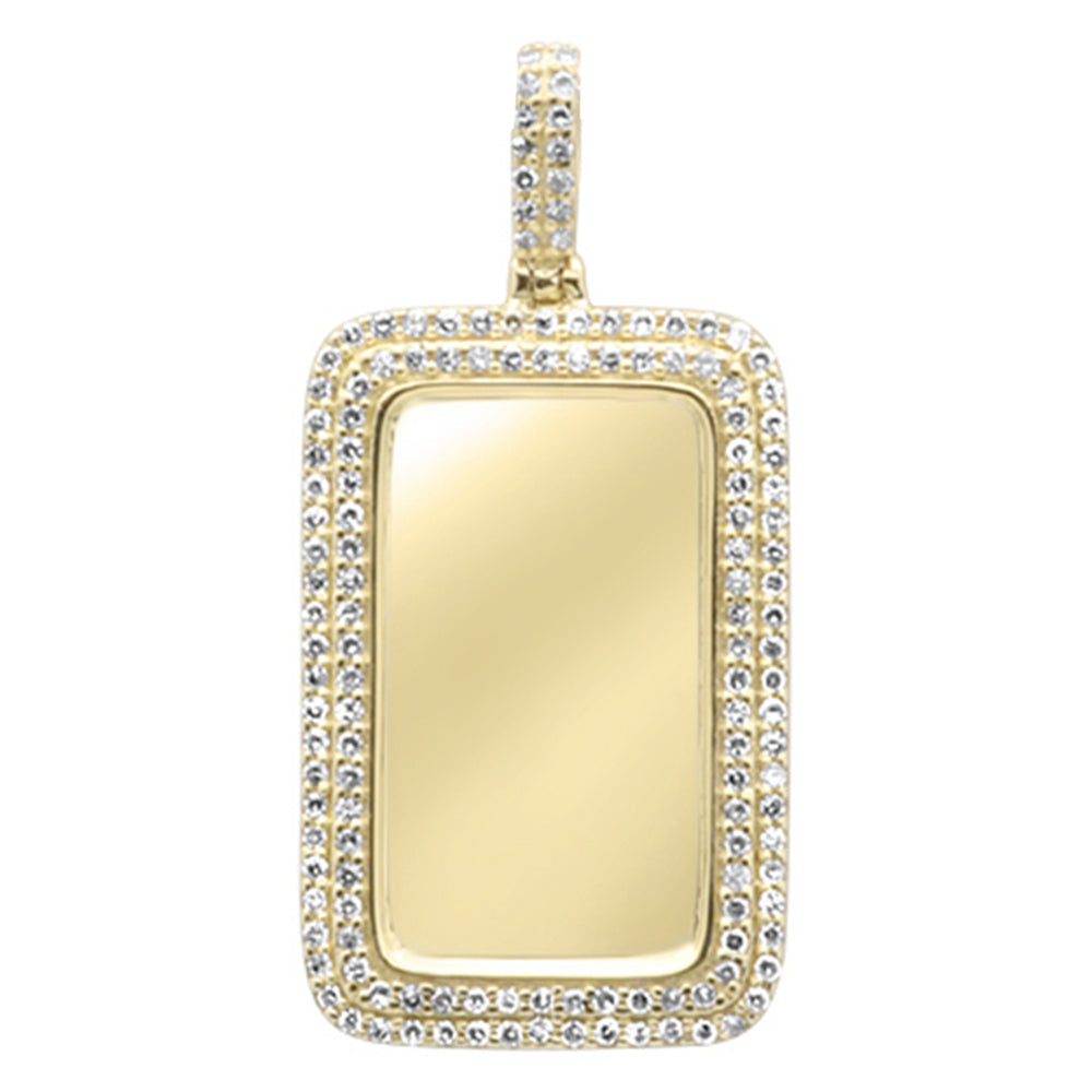 Muse Jewelry .23ct G SI 10K Yellow Gold Diamond Iced Out Memory Picture Charm Pendant