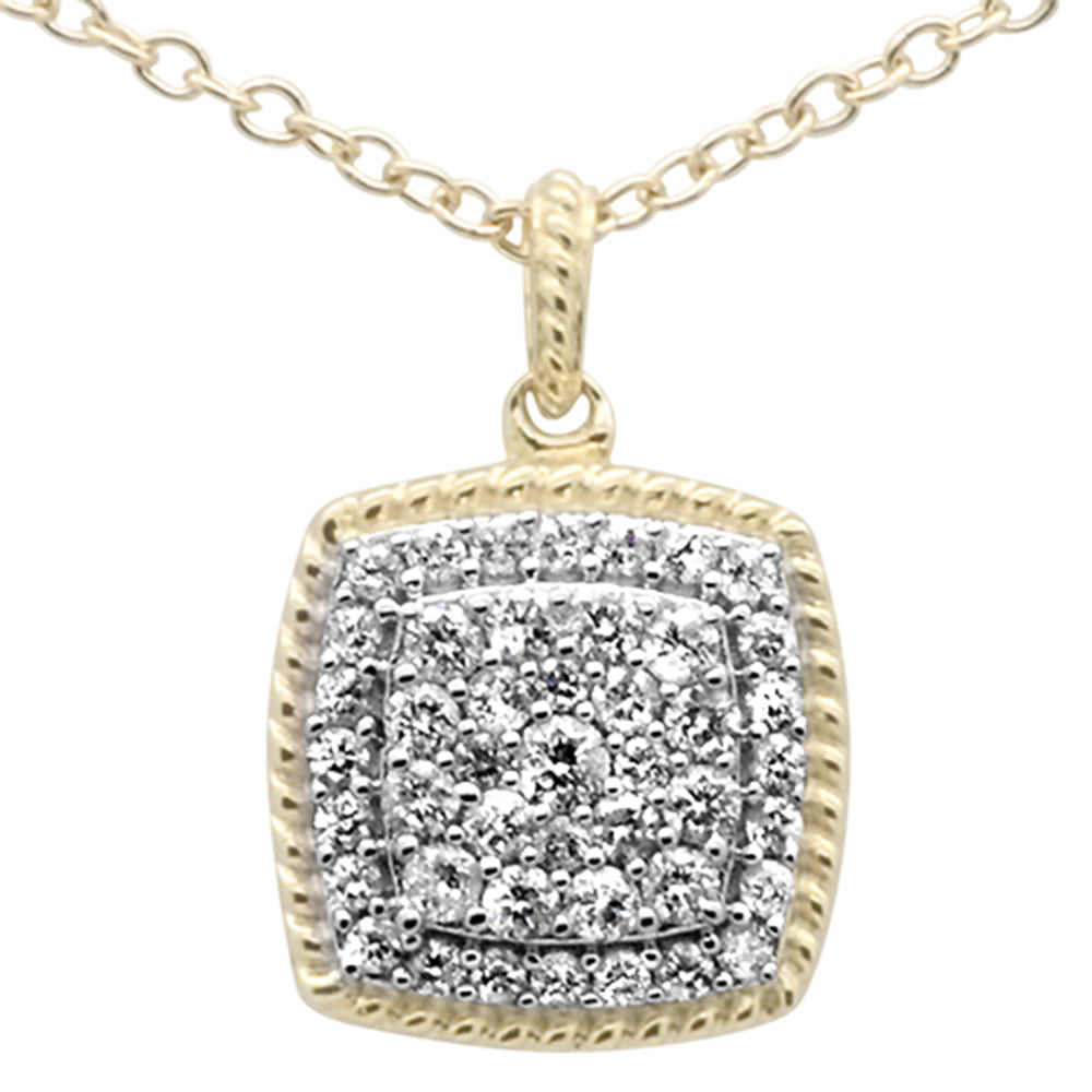 Muse Jewelry .23ct G SI 10K Yellow Gold Diamond Pendant Necklace 18" Long