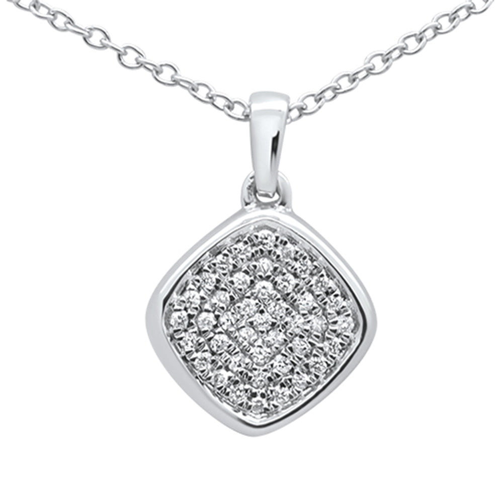 Muse Jewelry .10ct G SI 10k White Gold Diamond Pendant Necklace 18"