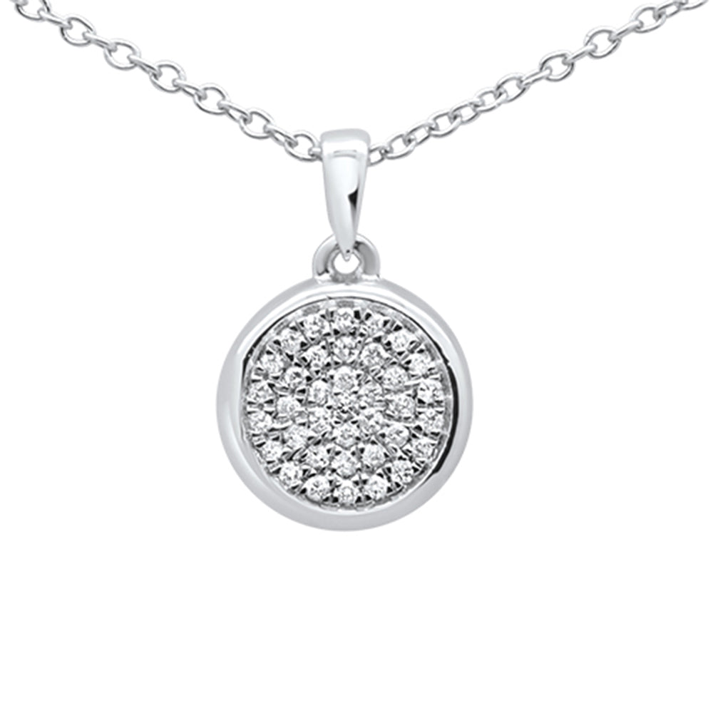 Muse Jewelry .11ct G SI 10k White Gold Diamond Pendant Necklace 18"