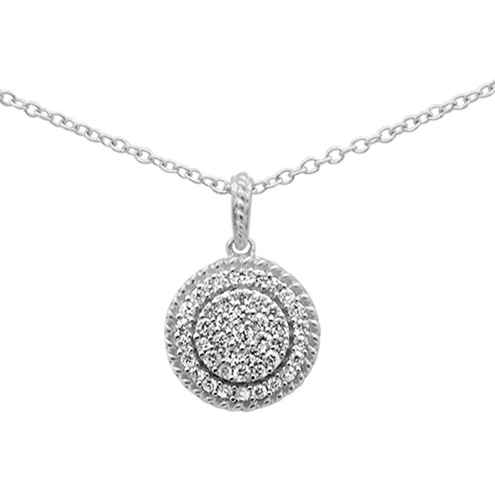 Muse Jewelry .26ct F SI 10K White Gold Diamond Round Solitaire Pendant Necklace