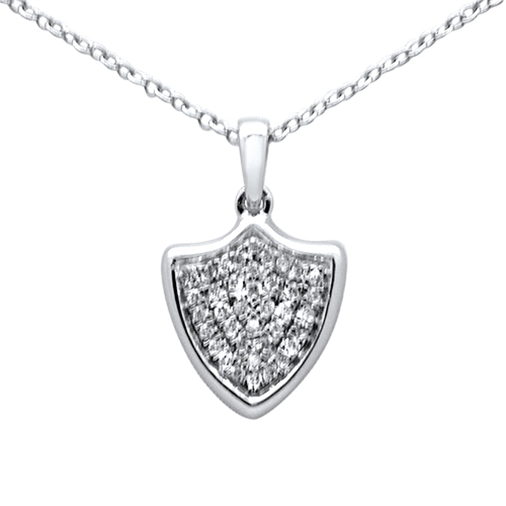 Muse Jewelry .10ct F SI 10K White Gold Diamond Pendant Necklace 18" Chain