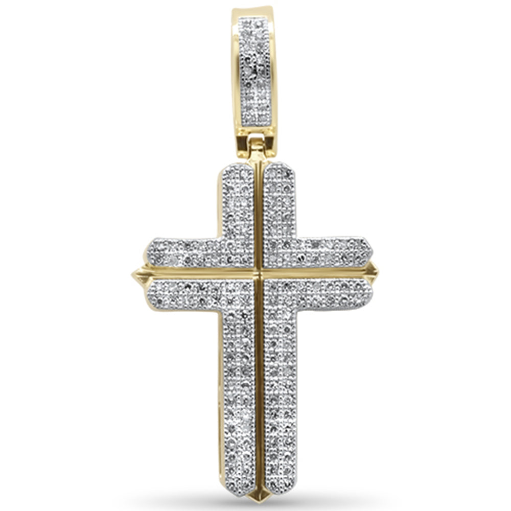 Muse Jewelry .35ct G SI 10K Yellow Gold Diamond Cross Hip Hop Pendant