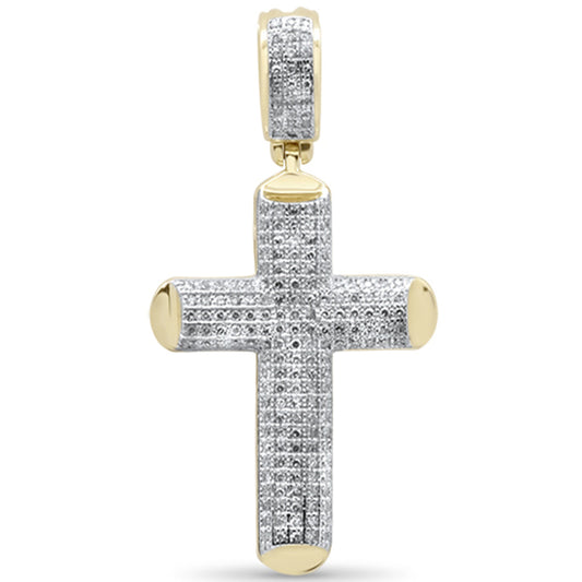 Muse Jewelry .53ct G SI 10K Yellow Gold Diamond Cross Hip Hop Pendant